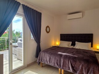 Large single box-spring beds in every bedroom...