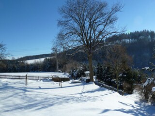 Winterblick aus Schlafzimmer