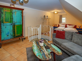 Lounge mit Doppelbett