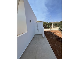 Außendusche mit Bergblick