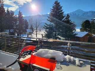 Südbalkon im Winter