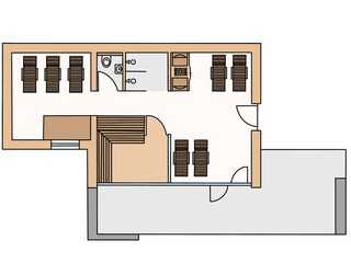 Grundriss Sauna