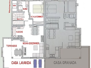 Grundriss Erdgeschoss Casa Lavanda