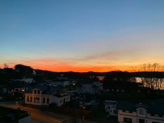 Aussicht mit Sonnenuntergang