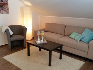 Wohnzimmer mit Schlafcouch