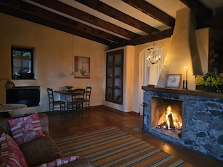 Living room with fireplace – perfect for cozy evenings