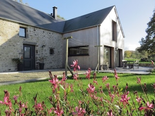 The entrance of the cottage with flowers :-)