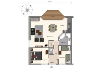 Appartamento per vacanze Vrouwenpolder Pianta del piano 35