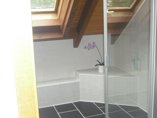 Ferienwohnung Kuhn-Badezimmer Dusche