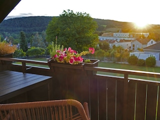 Sonnenuntergang vom Balkon