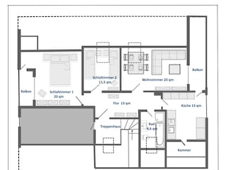 Grundriss Ferienwohnung Hirtenberg