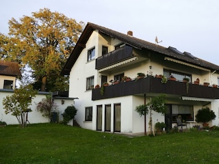Blick auf die Ferienwohnung Hirtenberg