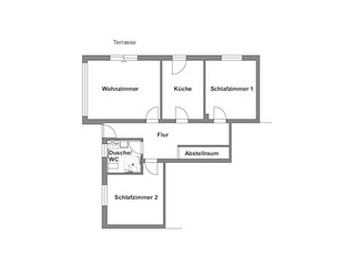 Ferienwohnung Obstgarten, Grundriss