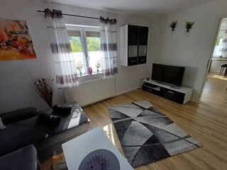 Fewo zum Finkenbachtal-Wohnzimmer und TV