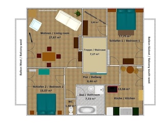 Fewo Am Kirchberg-Raumplan