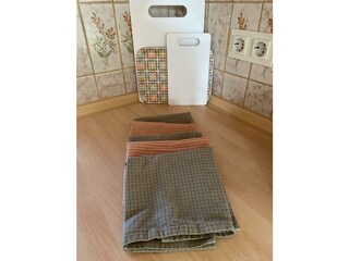 Ferienwohnung Blick ins Grüne, Küche Geschirrtüche