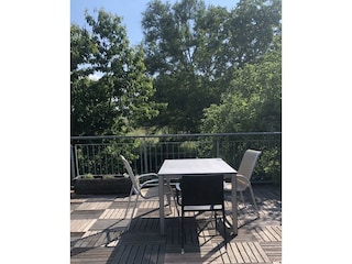 Ferienwohnung Blick ins Grüne, Terasse und Blick