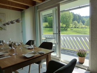 Ferienhaus Zur Mühle-Zugang zum Balkon