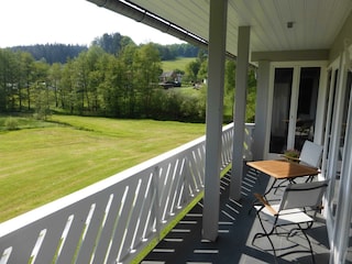 Ferienhaus Zur Mühle-Blick vom Schlafzimmer