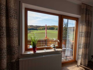 Brands Apartment-Blick aus dem Wohnzimmerfenster