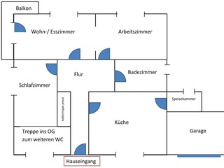 Ferienwohnung Auszeit-Raumplan deutsch
