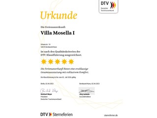 DTV 5-Sterne Klassifizierung Villa Mosella I