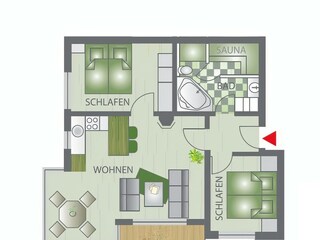 Vakantieappartement Großenbrode Grondplan 20