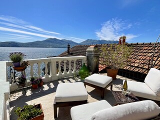 Terrace over looking the lake