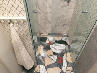 Bathroom with marble floor