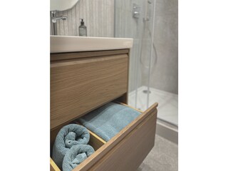 Handtücher liegen für dich in der Ferienwohnung bereit