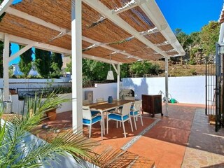 der überdachte Grillplatz