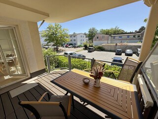 Ausblick vom überdachten Balkon