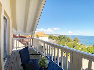 Balkon mit Blick auf die Kreidefelsen
