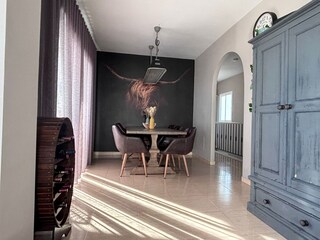 der rustikale Essbereich