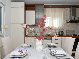 Dining area and kitchen