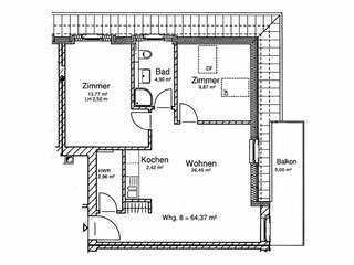 Grundriss der Wohnung