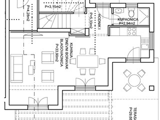 Casa per le vacanze Vodice Pianta del piano 20