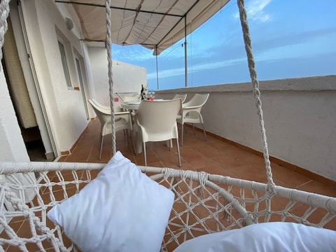 Apartment Two bedroom apartment with terrace and sea view Ivan Dolac, Hvar A-22459-d
