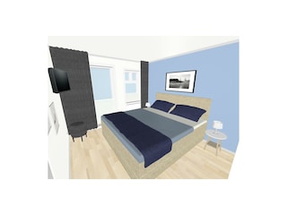 Schlafzimmer mit TV