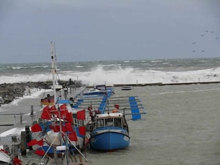 Strandresidenz-Kühlungsborn*****###br###Wintersturm  aus einer Wohnung fotografiert