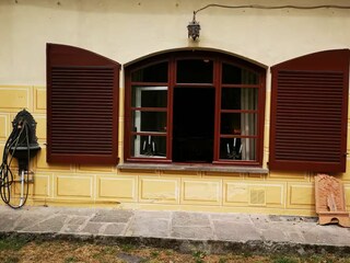 the window of the living room seen from outside