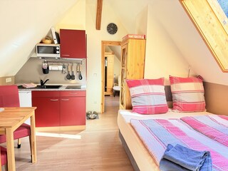 Doppelzimmer mit Infrarotsauna in Hochparterre