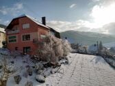 Winterbild von unserem Haus