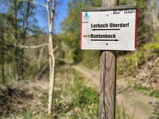 Wegweiser im Wald – Ab Lerbach starten viele Routen