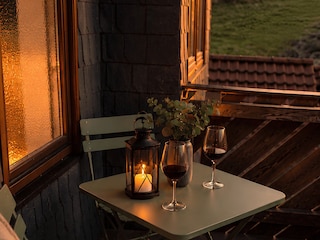 Abendstimmung auf dem Balkon
