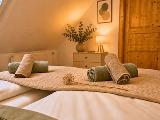 Blick ins Schlafzimmer