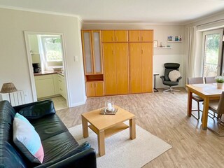 Blick zum Schrankbett