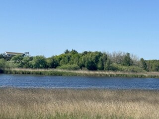 Blick auf dem Deich vor dem Haus