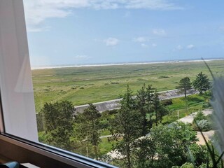 Blick aus dem Fenster direkt auf die Küste