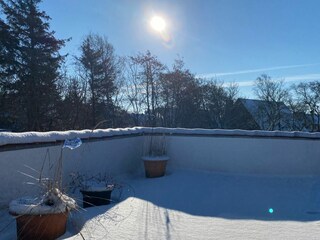 Dachterrasse im Winter